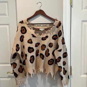 Cheetah-print Sweater